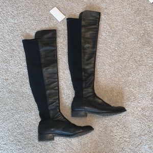 Stuart Weitzman 50/50 black leather boot size 6